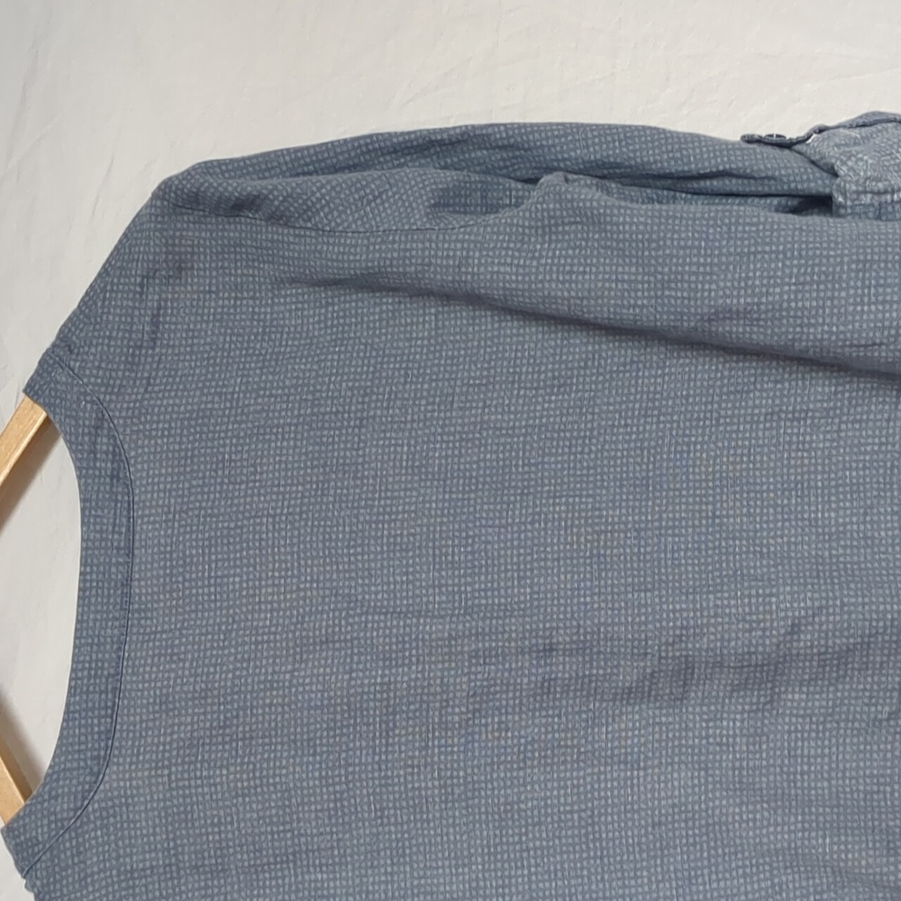 DKNY blouse Women's Long Sleeve linen button front Shirt L - Picture 12 of 13